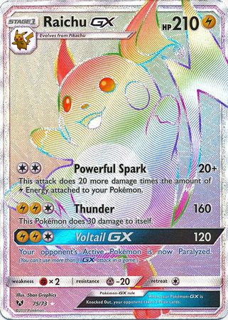 Raichu GX (Secret) - 75/73 - Secret Rare