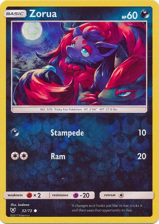 Zorua - 52/73 - Common - Reverse Holofoil