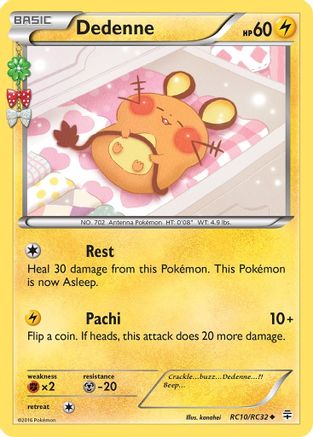 Dedenne RC10/RC32  - Holofoil Generations Radiant Collection - Uncommon