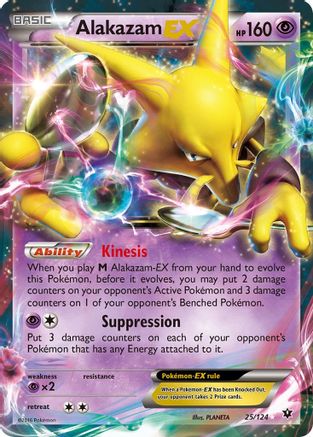 Alakazam EX 025/124  - Holofoil XY  Fates Collide - Ultra Rare