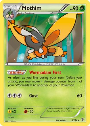 Mothim 004  XY  Fates Collide - Rare