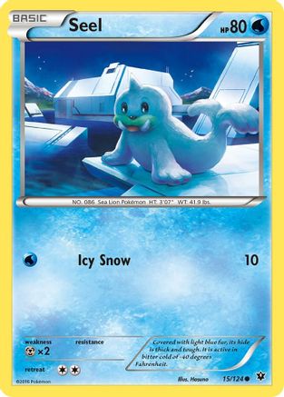 Seel 015/124  - Reverse Holofoil XY  Fates Collide - Common