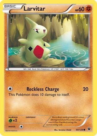 Larvitar (40) 040/124  - Reverse Holofoil XY  Fates Collide - Common