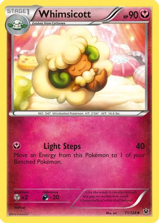 Whimsicott 071/124  - Reverse Holofoil XY  Fates Collide - Uncommon