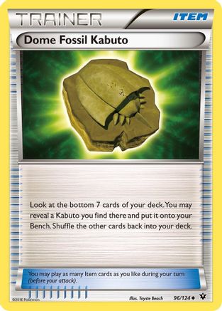 Dome Fossil Kabuto 096/124  XY  Fates Collide - Uncommon