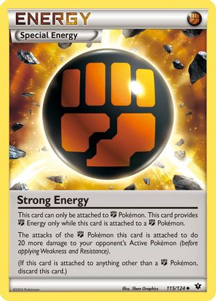 Strong Energy 115/124  - Reverse Holofoil XY  Fates Collide - Uncommon