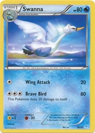 Swanna (18) 018  XY Trainer Kit Pikachu Libre & Suicune - Common