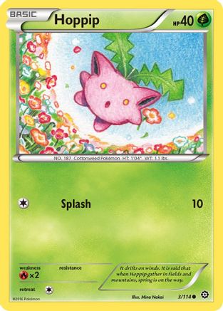 Hoppip 003/114  - Reverse Holofoil XY  Steam Siege - Common