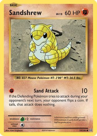 Sandshrew 054/108  XY  Evolutions - Common