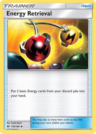 Energy Retrieval 116/149  SM Base Set - Uncommon