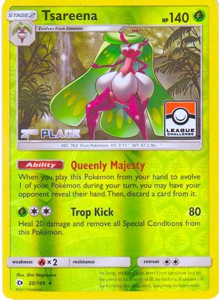 Tsareena 020/149  - Reverse Holofoil League & Championship Cards - Promo