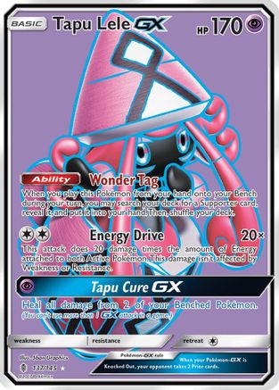 Tapu Lele GX (Full Art) 137/145  - Holofoil SM  Guardians Rising - Ultra Rare