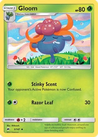 Gloom 005/147  SM  Burning Shadows - Uncommon