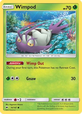 Wimpod 016/147  SM  Burning Shadows - Common