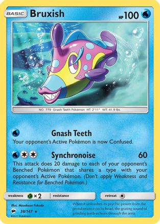 Bruxish 038  SM  Burning Shadows - Rare