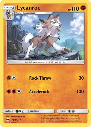 Lycanroc (76) 076/147  SM  Burning Shadows - Rare
