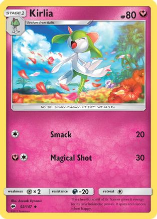 Kirlia 092/147  SM  Burning Shadows - Uncommon