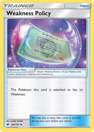 Weakness Policy 126/147  SM  Burning Shadows - Uncommon