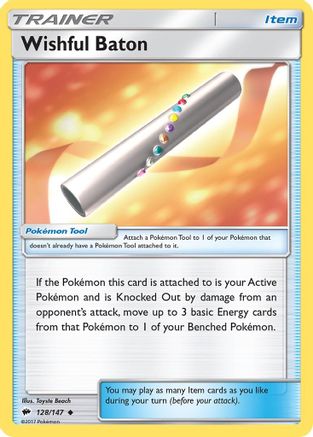 Wishful Baton 128/147  SM  Burning Shadows - Uncommon