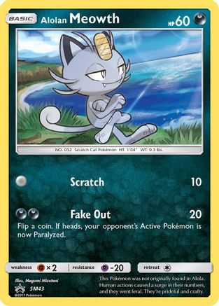 Alolan Meowth - SM43 - SM Promos