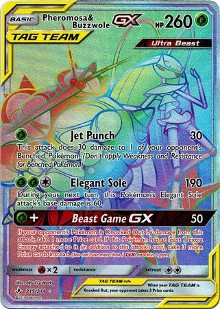 Pheromosa & Buzzwole GX (Secret) - 215/214 - Secret Rare