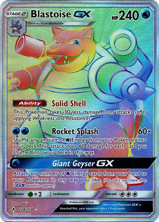 Blastoise GX (Secret) - 218/214 - Secret Rare
