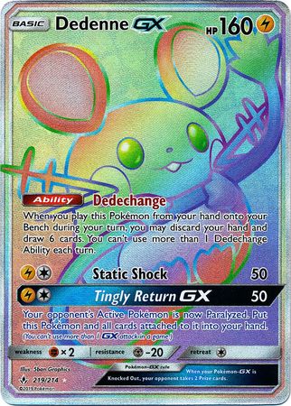Dedenne GX (Secret) - 219/214 - Secret Rare