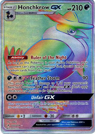 Honchkrow GX (Secret) - 223/214 - Secret Rare