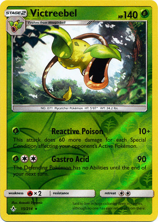 Victreebel - 15/214 - Rare - Reverse Holofoil