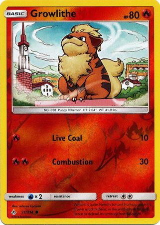 Growlithe - 21/214 - Common - Reverse Holofoil