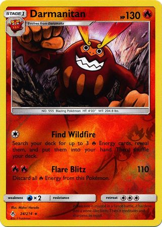 Darmanitan - 24/214 - Rare - Reverse Holofoil