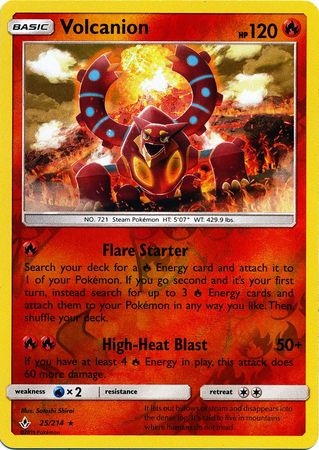 Volcanion - 25/214 - Reverse Holofoil Rare
