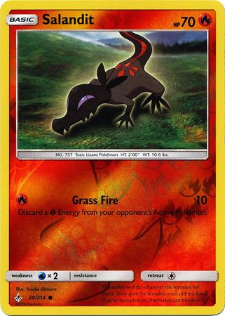 Salandit - 30/214 - Common - Reverse Holofoil