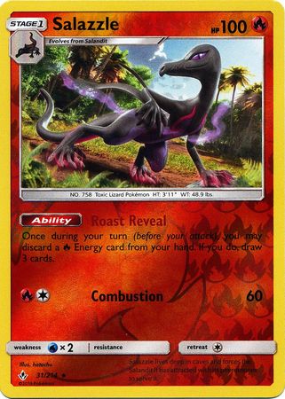 Salazzle - 31/214 - Rare - Reverse Holofoil