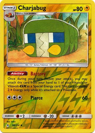Charjabug - 58/214 - Uncommon - Reverse Holofoil