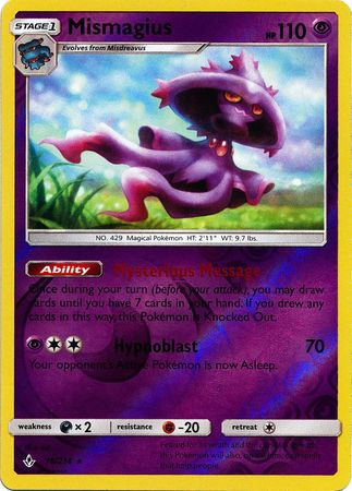 Mismagius - 78/214 - Rare - Reverse Holofoil
