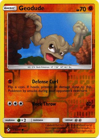 Geodude - 87/214 - Common - Reverse Holofoil