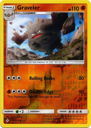 Graveler - 88/214 - Uncommon - Reverse Holofoil