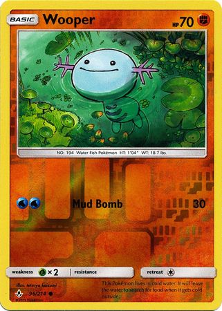 Wooper - 96/214 - Common - Reverse Holofoil