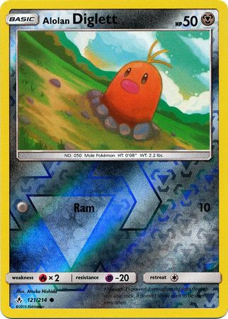 Alolan Diglett - 121/214 - Common - Reverse Holofoil