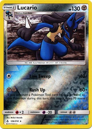 Lucario - 126/214 - Reverse Holofoil Rare