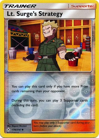 Lt. Surge's Strategy - 178/214 - Uncommon - Reverse Holofoil