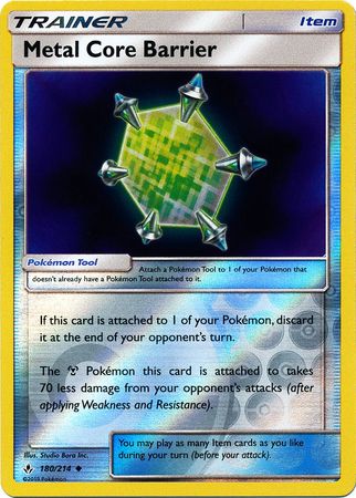 Metal Core Barrier - 180/214 - Uncommon - Reverse Holofoil