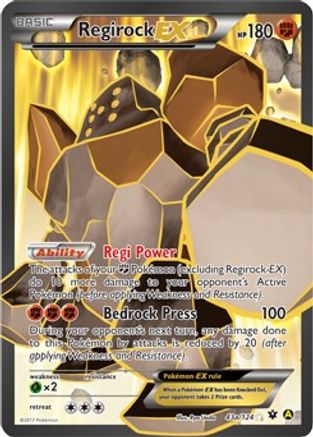 Regirock EX - 043a/124 - Alternate Art Promos