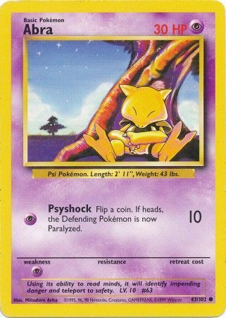 Abra - 043/102 - Common - Unlimited Edition - (NM)