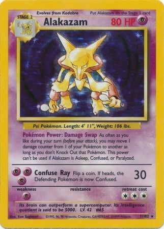 Alakazam - 001/102 - Holo Rare - Unlimited Edition - (LP)