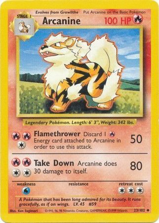 Arcanine - 023/102 - Uncommon - Unlimited Edition - (LP)