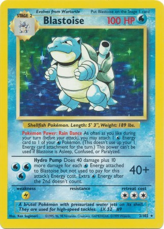 Blastoise - 002/102 - Holo Rare - Unlimited Edition - (LP)