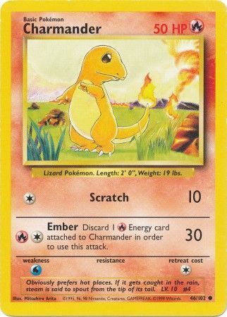 Charmander - 046/102 - Common - Unlimited Edition - (NM)