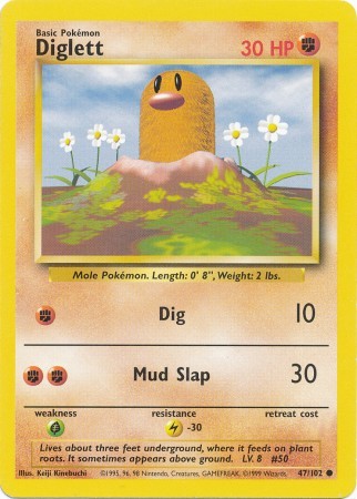 Diglett - 047/102 - Common - Unlimited Edition - (LP)